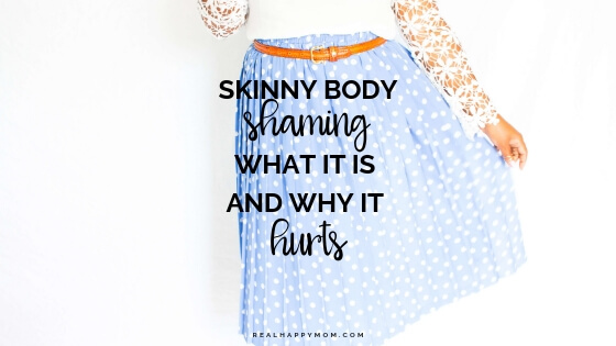 Sybil from Mamas and Coffee shares about skinny body shaming on Real Happy Mom Podcast.